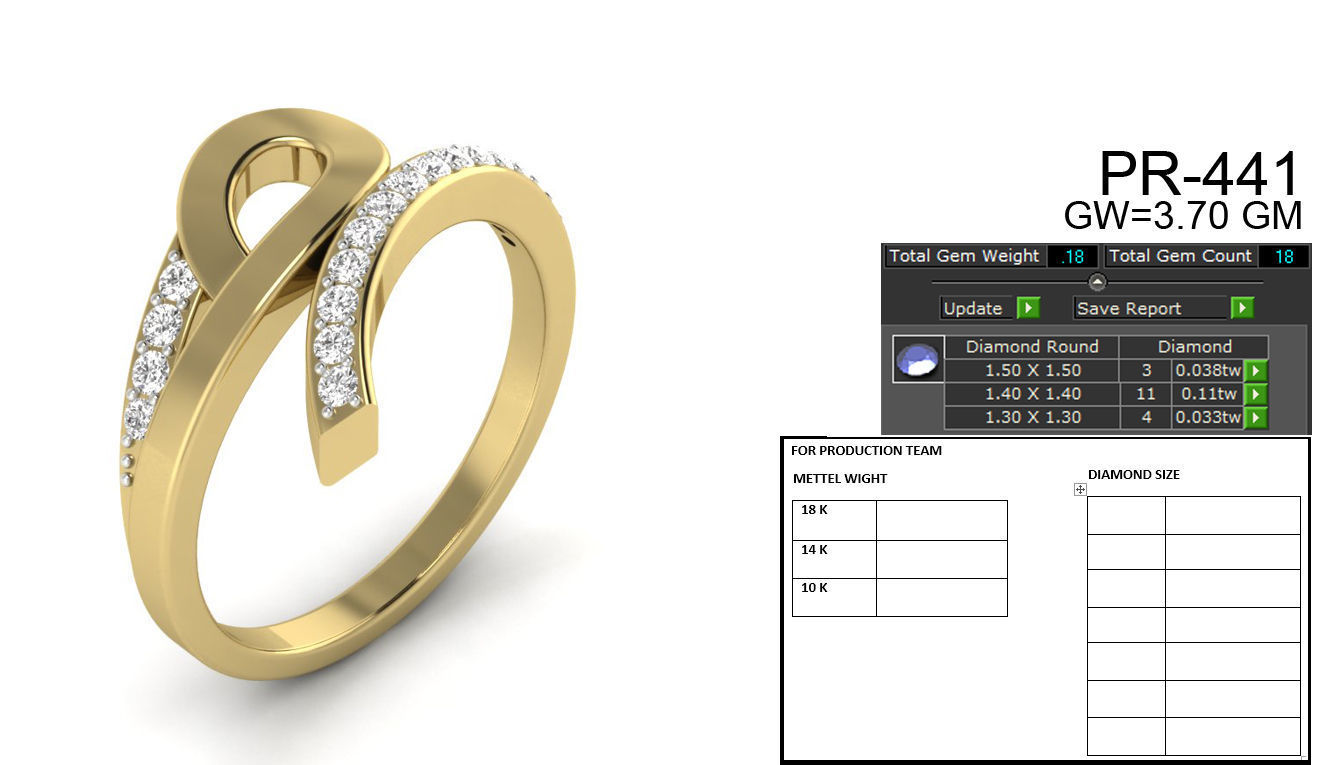Women ring 3dm detail 3D print model 3D print model_1