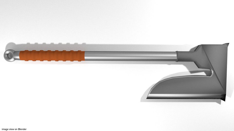 Battle Axe - One Handed Bearded 3D model_2