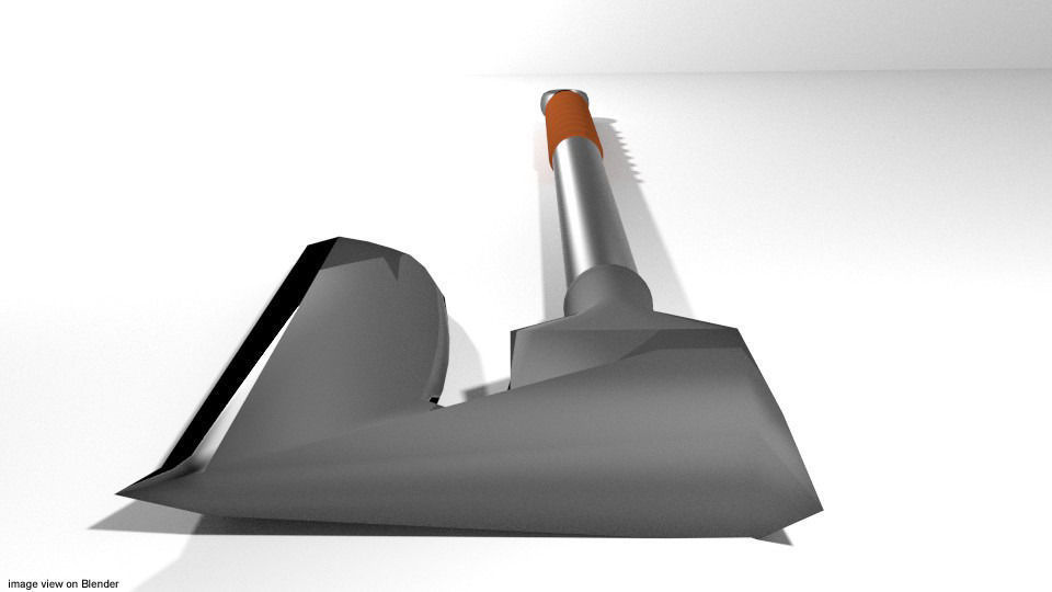 Battle Axe - One Handed Bearded 3D model_1