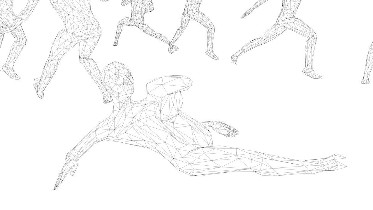 Kung Fu Martial Artists Pack 1 Low-poly 3D model_16