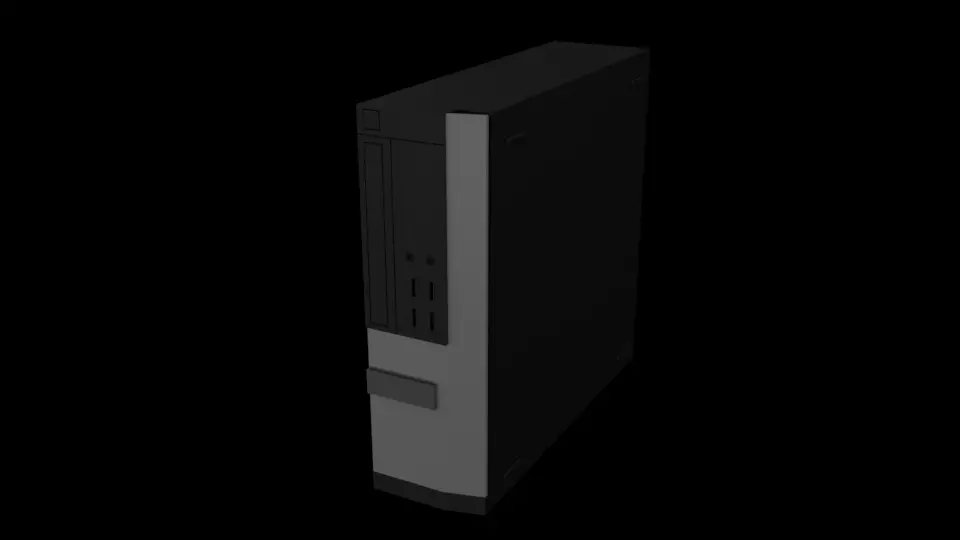 Dell CPU Case Free low-poly 3D model