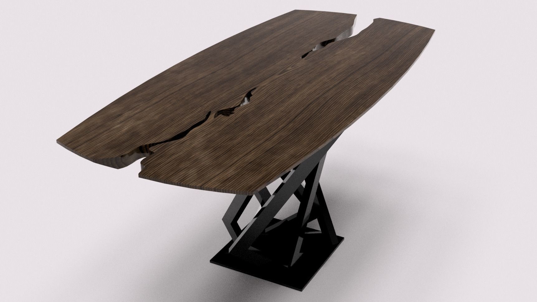 Designer table in the interior 3D model_1