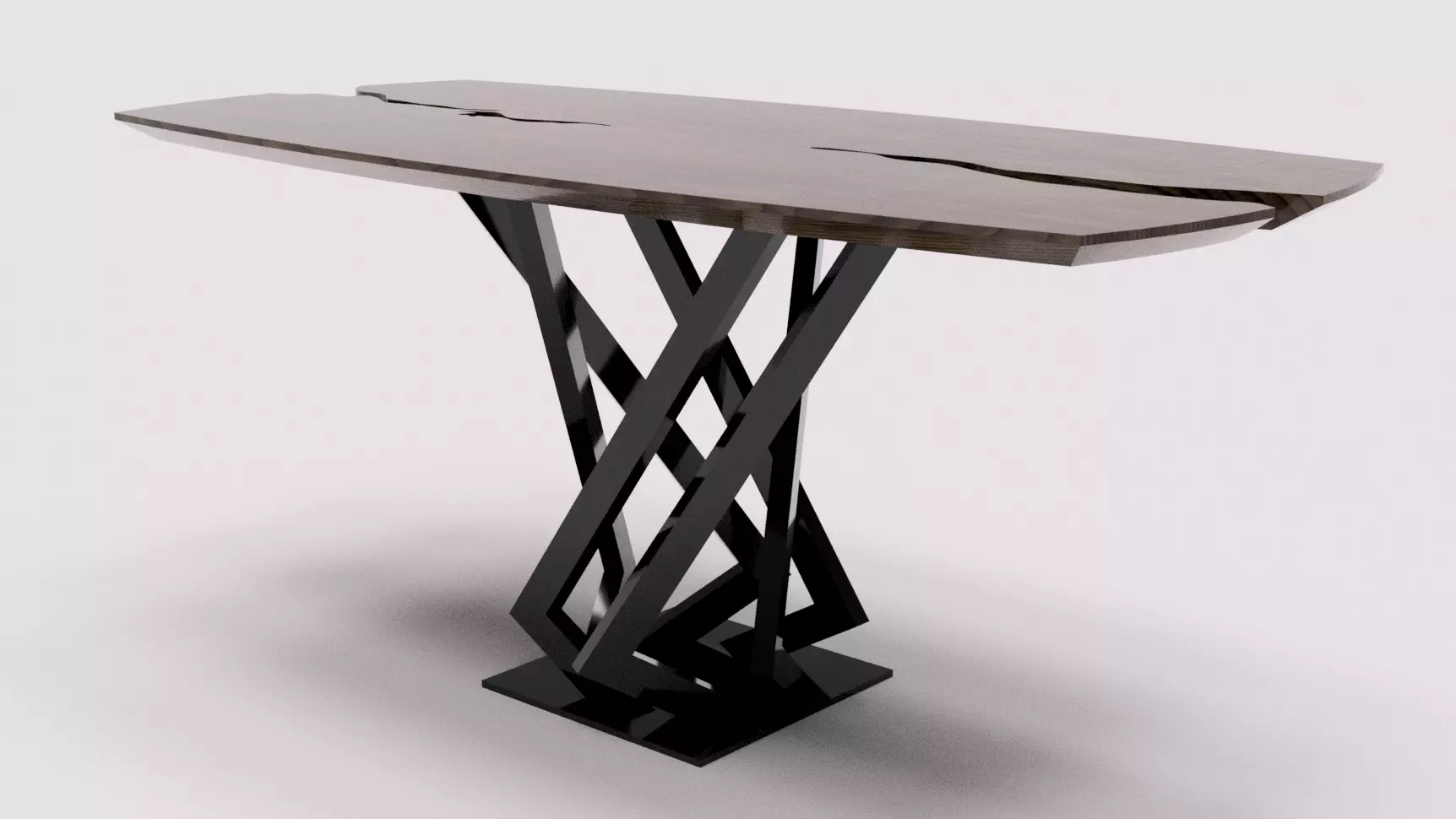 Designer table in the interior 3D model_0
