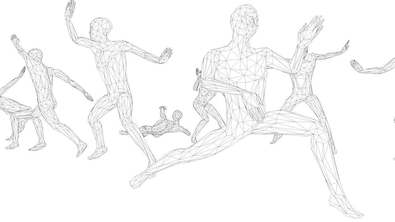 Kung Fu Martial Artists Lowpoly Megapack 3D Model Collection_19