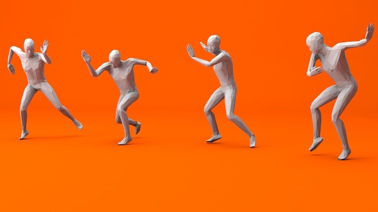 Kung Fu Martial Artists Lowpoly Megapack 3D Model Collection_28