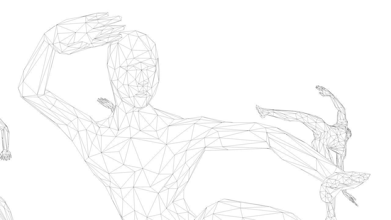 Kung Fu Martial Artists Lowpoly Megapack 3D Model Collection_64