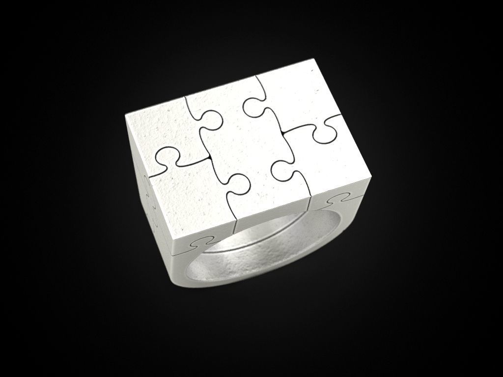 Ring puzzle 3D print model_3
