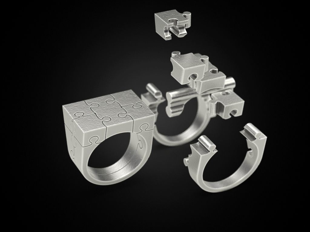 Ring puzzle 3D print model_9