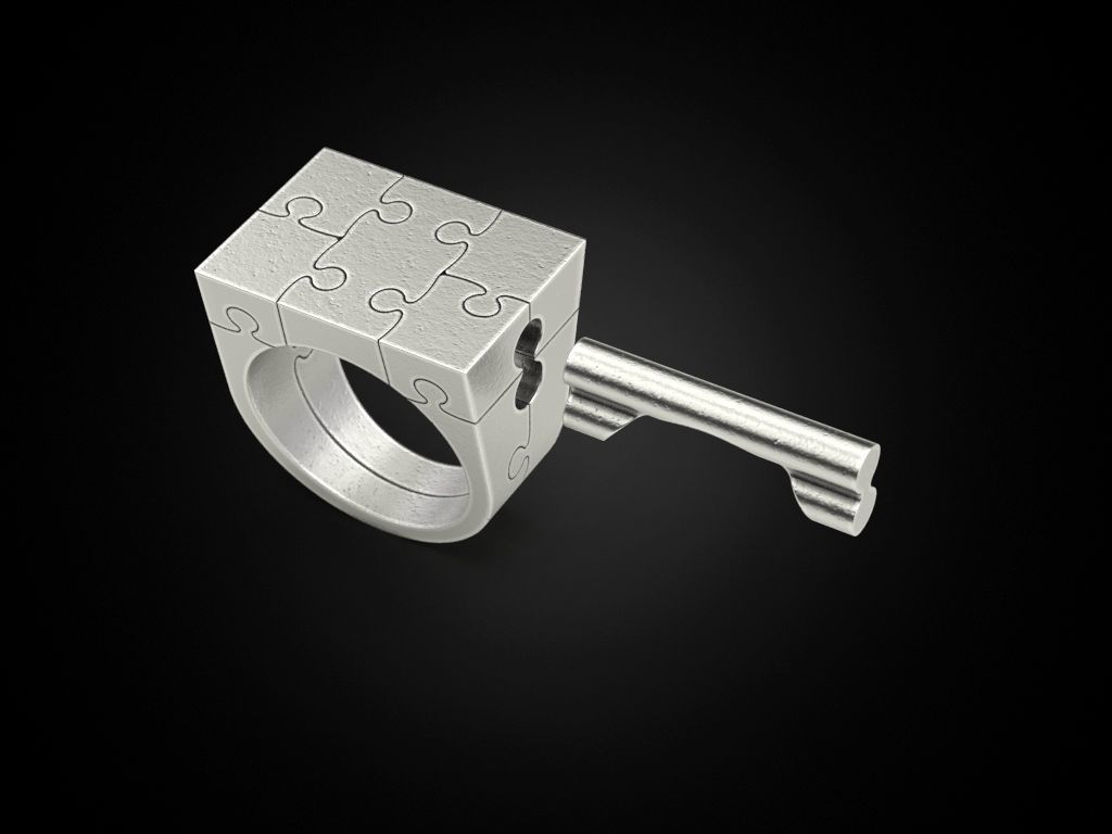 Ring puzzle 3D print model_4