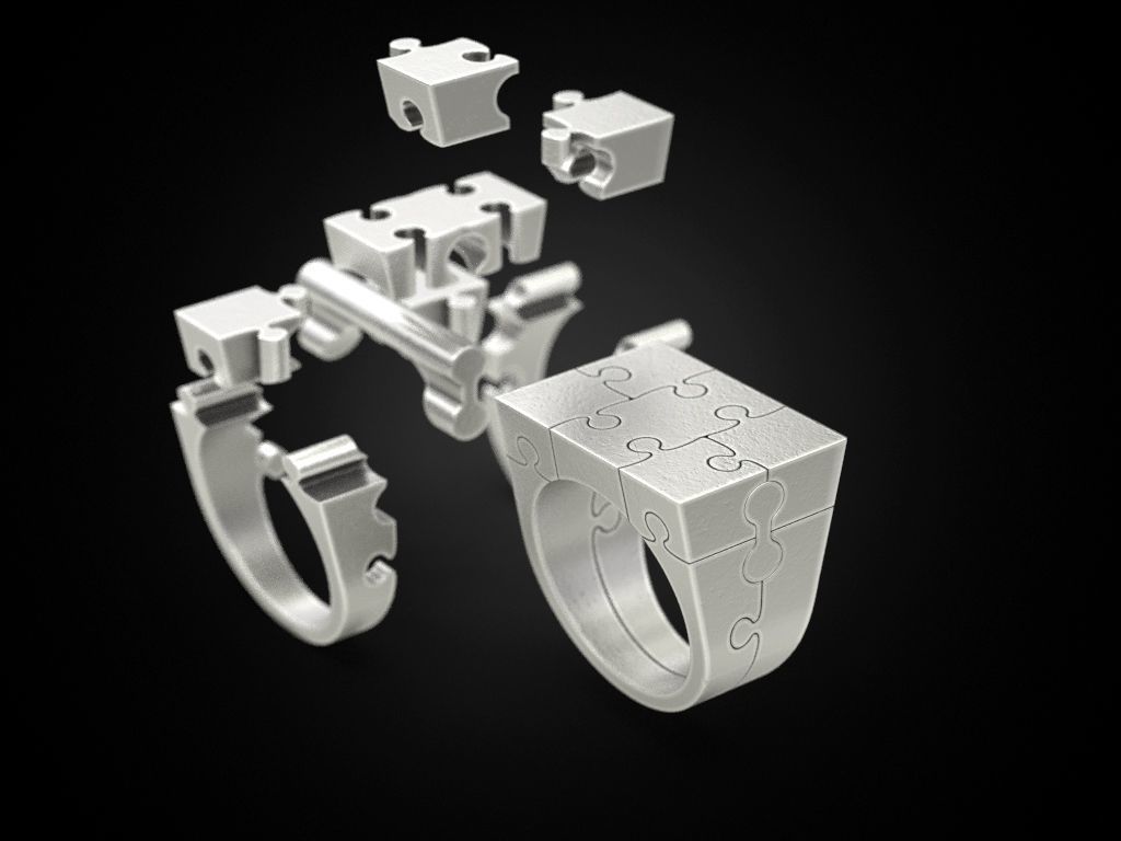 Ring puzzle 3D print model_10