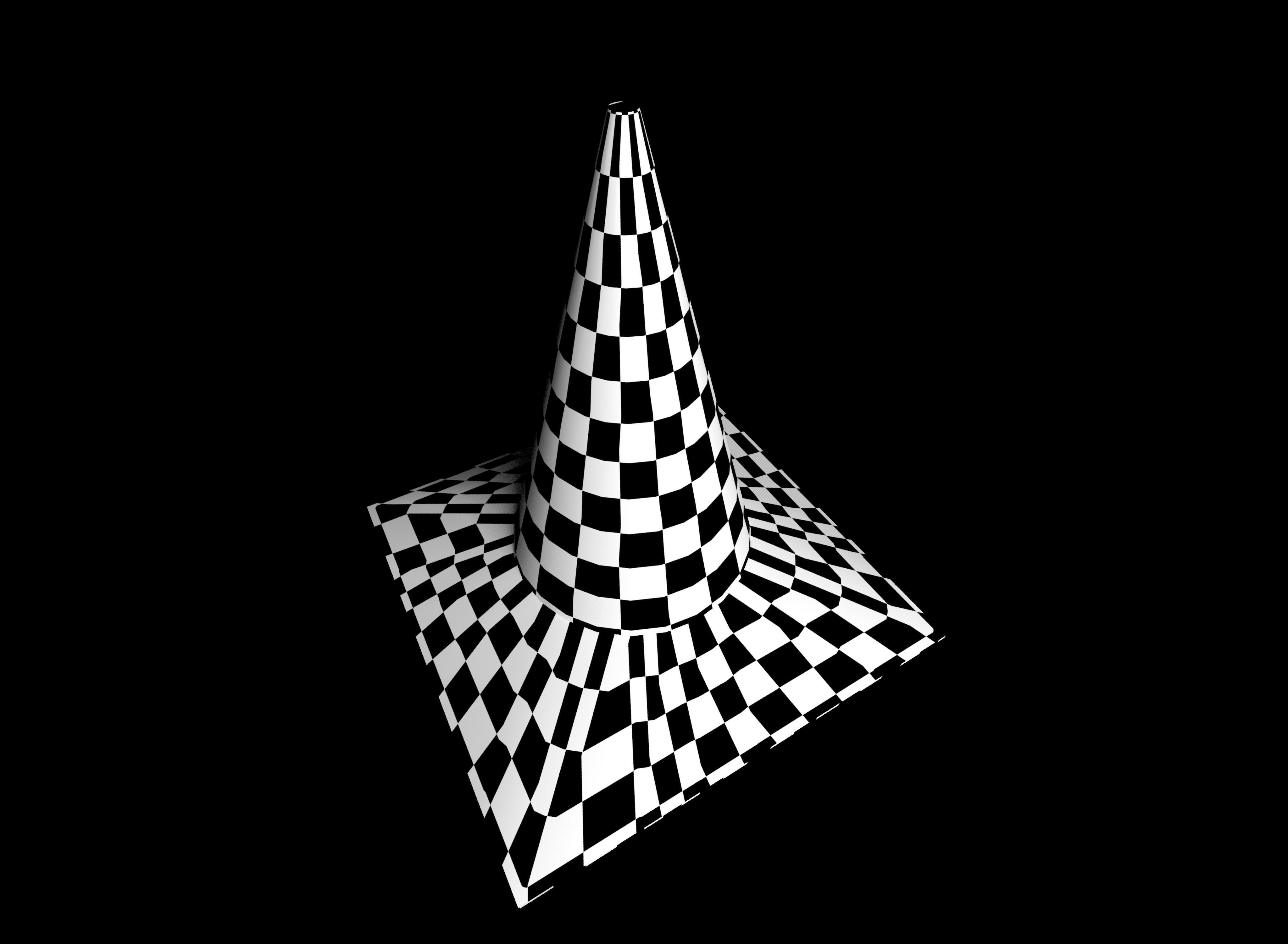 Traffic cone Low-poly 3D model_3