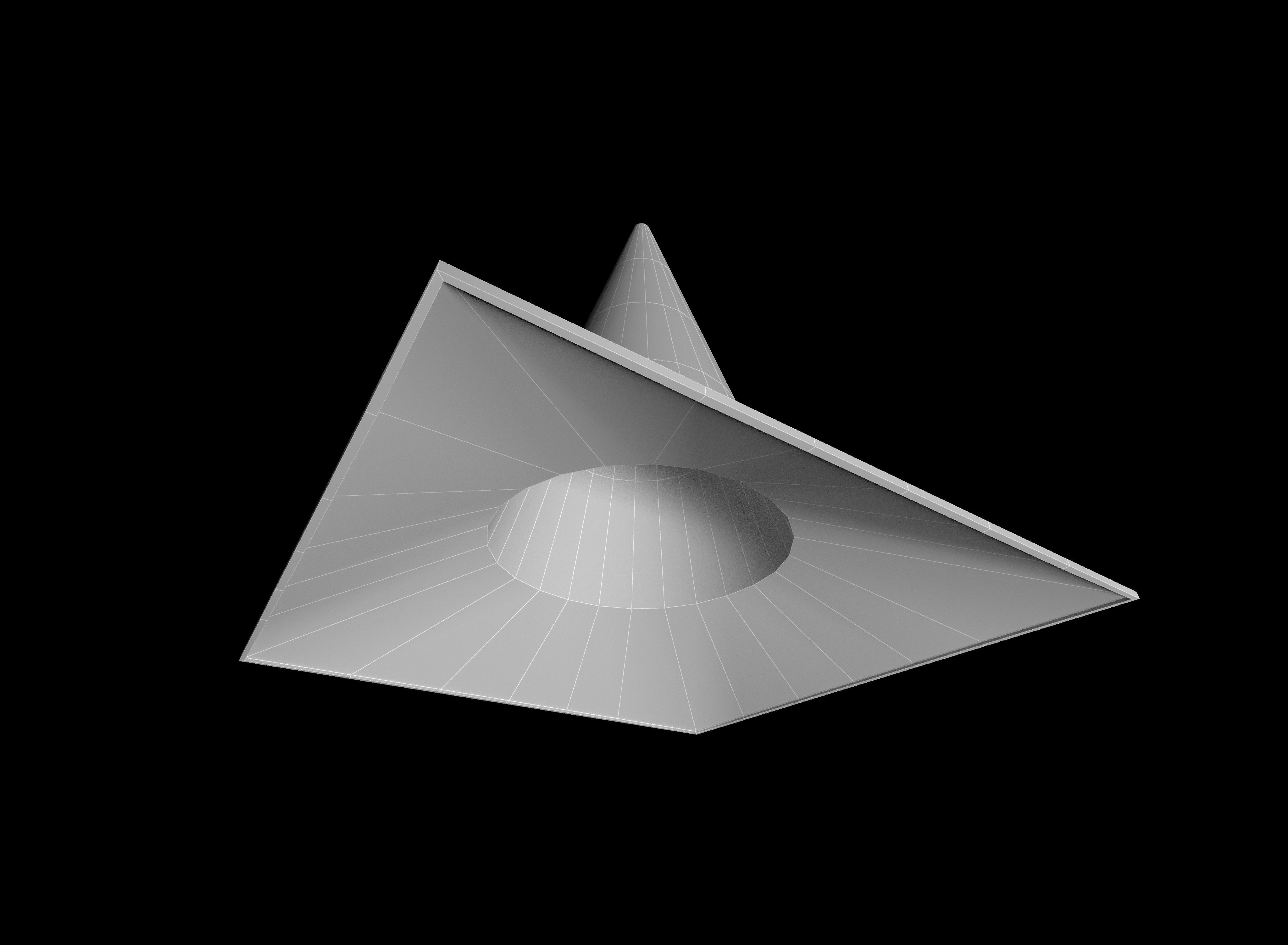 Traffic cone Low-poly 3D model_10