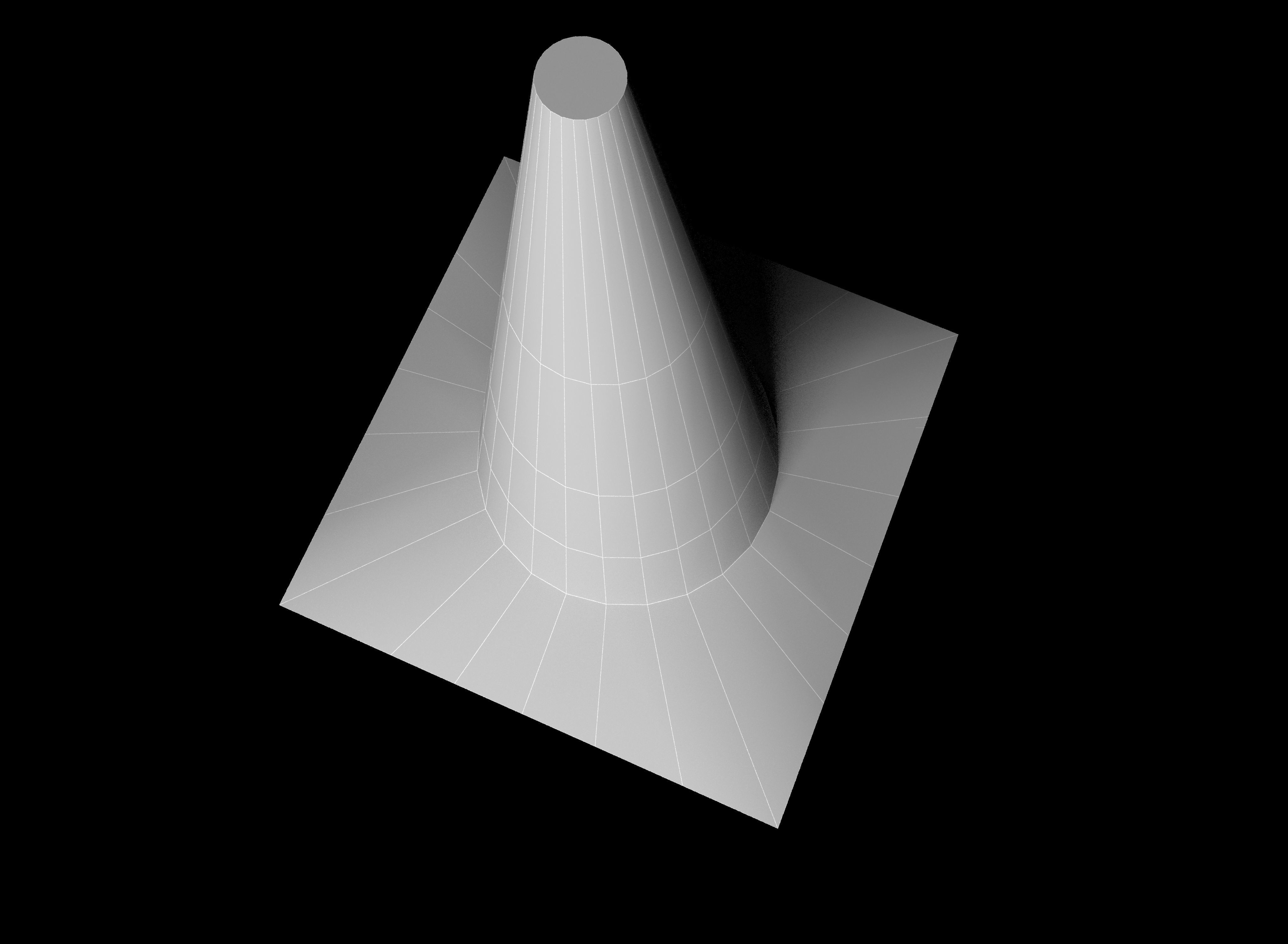 Traffic cone Low-poly 3D model_6