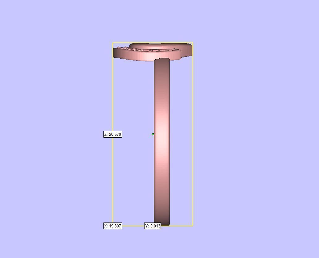 Pearl Diamond Ring 3D print model_7