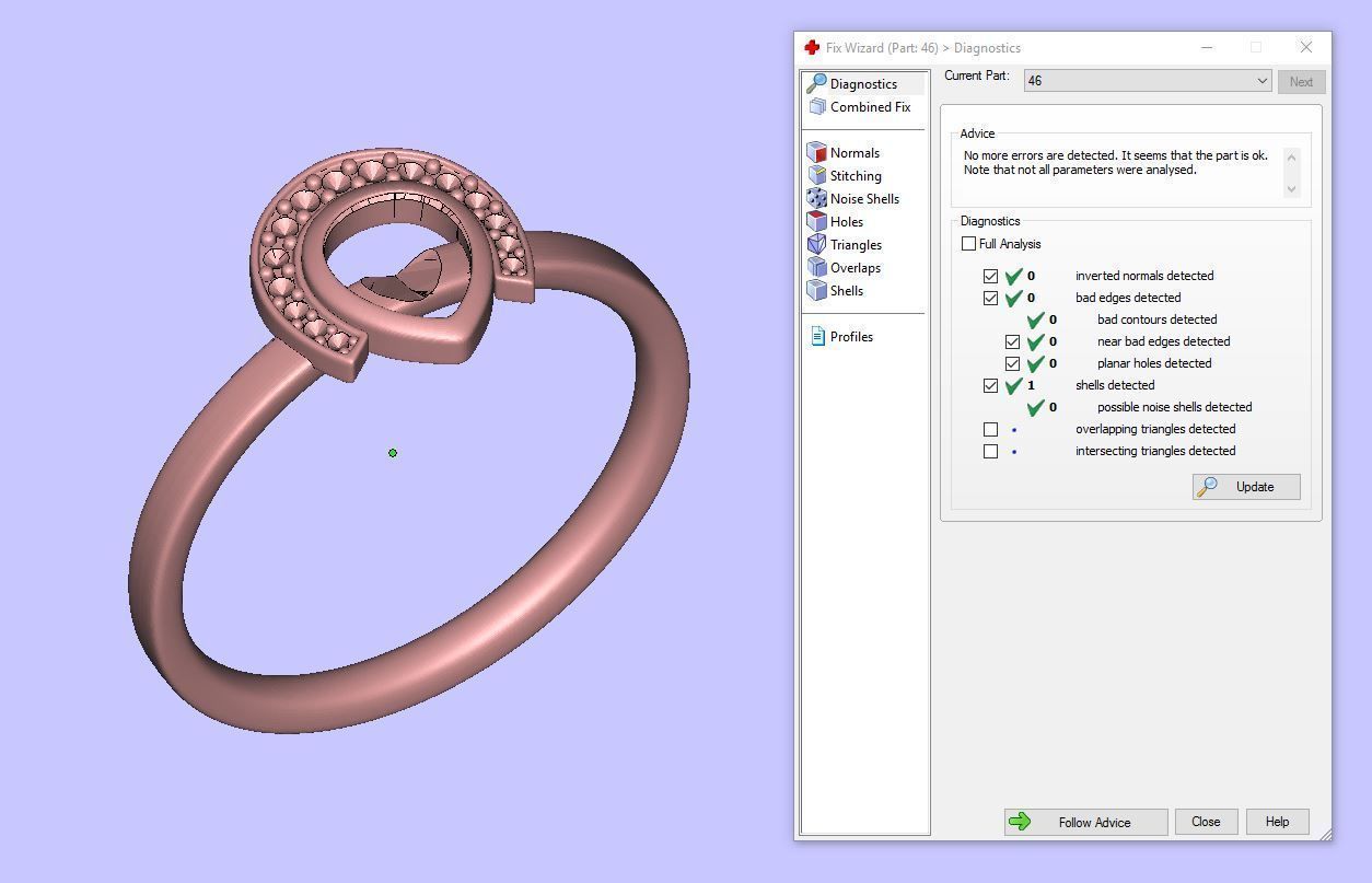 Pearl Diamond Ring 3D print model_4