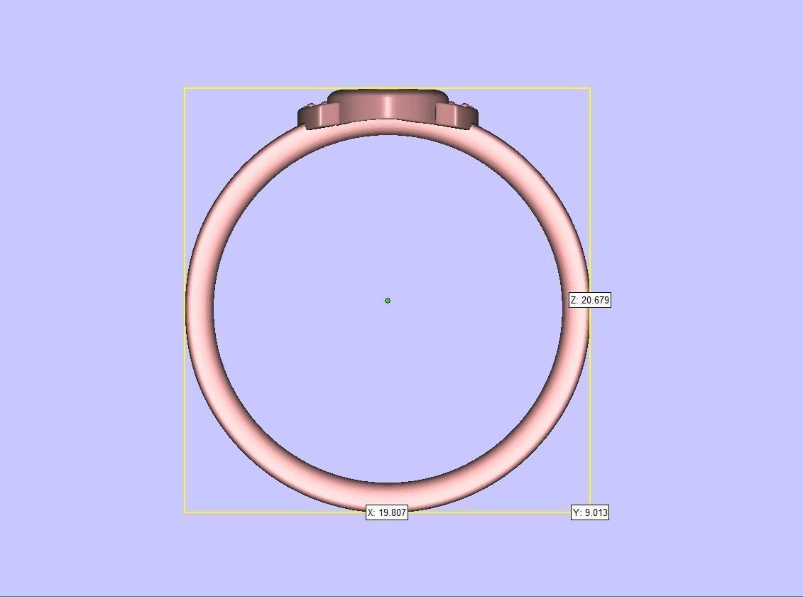 Pearl Diamond Ring 3D print model_5