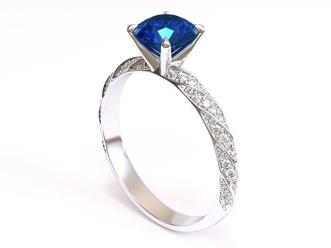 Cordoba Engagement Ring mono 3D print model