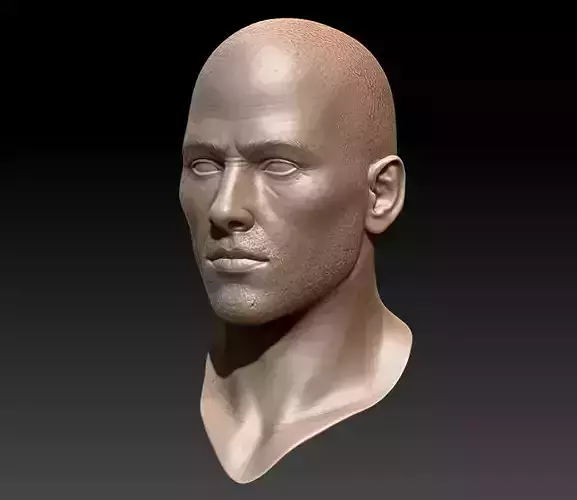 Soldier Head Face World War High Poly Beard US