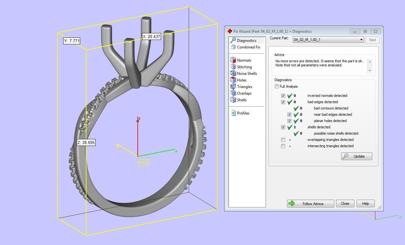 Petite Twisted Vine Diamond Ring mono 3D print model_5
