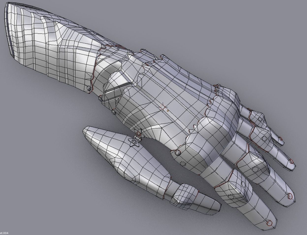 Ornamented Gauntlet Low-poly 3D model_2