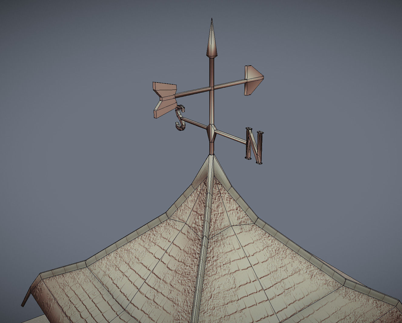 Stone Well Low-poly 3D model_5