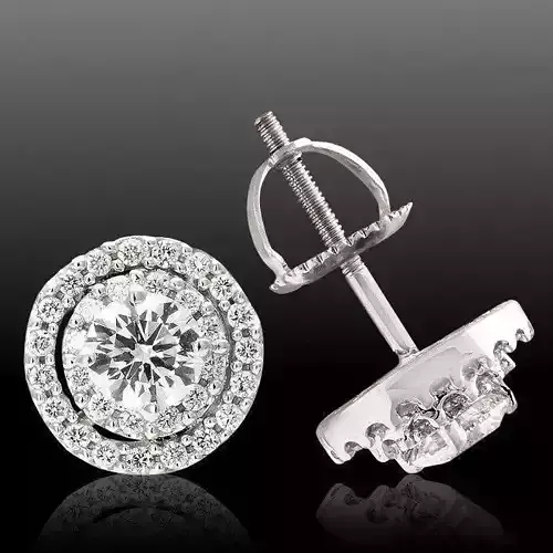 Earrings with diamonds