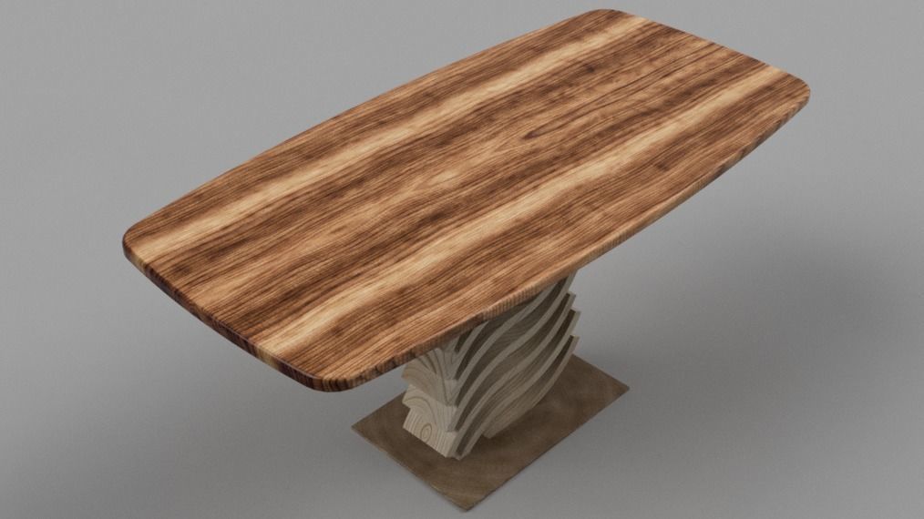 Designer Table Athens Low-poly 3D model_4