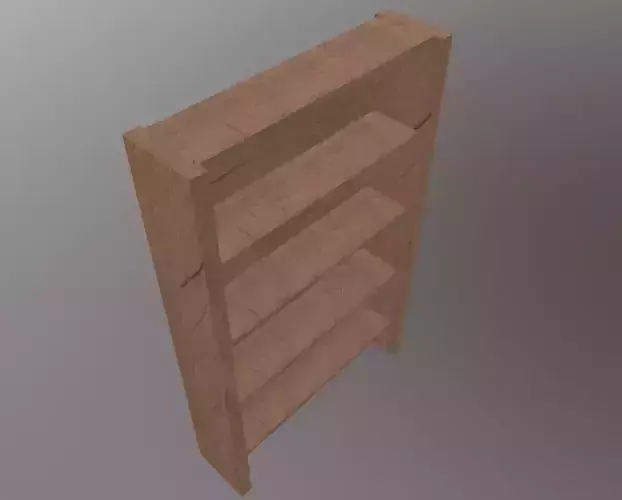 Cupboard wooden shelf