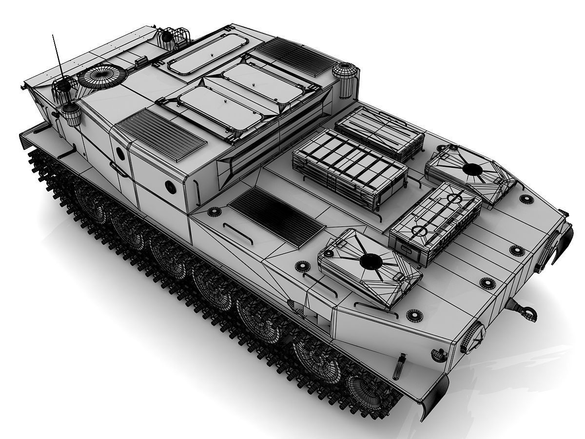 BTR-50 3D Model Collection camouflaged military vehicle 3D model_39