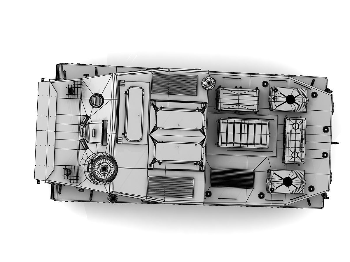 BTR-50 3D Model Collection camouflaged military vehicle 3D model_47