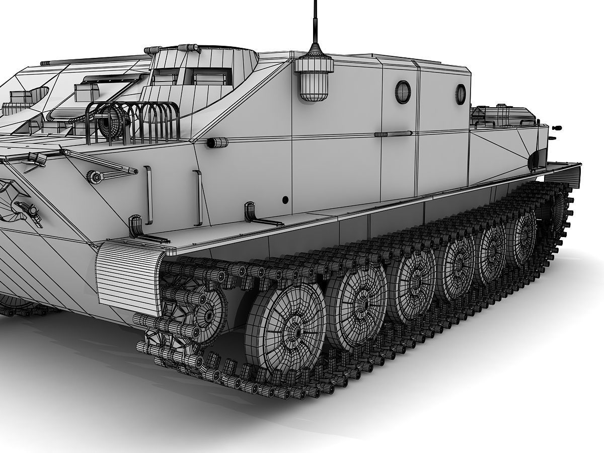 BTR-50 3D Model Collection camouflaged military vehicle 3D model_40