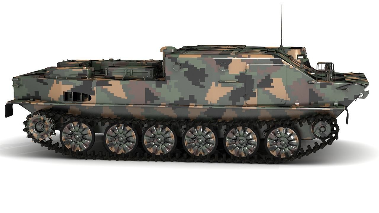 BTR-50 3D Model Collection camouflaged military vehicle 3D model_14