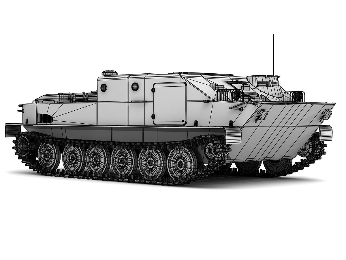 BTR-50 3D Model Collection camouflaged military vehicle 3D model_42