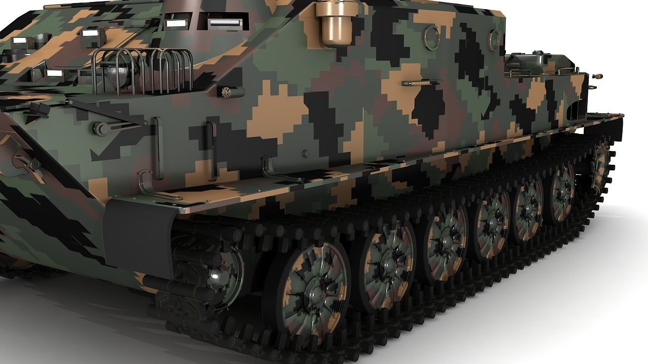 BTR-50 3D Model Collection camouflaged military vehicle 3D model_12