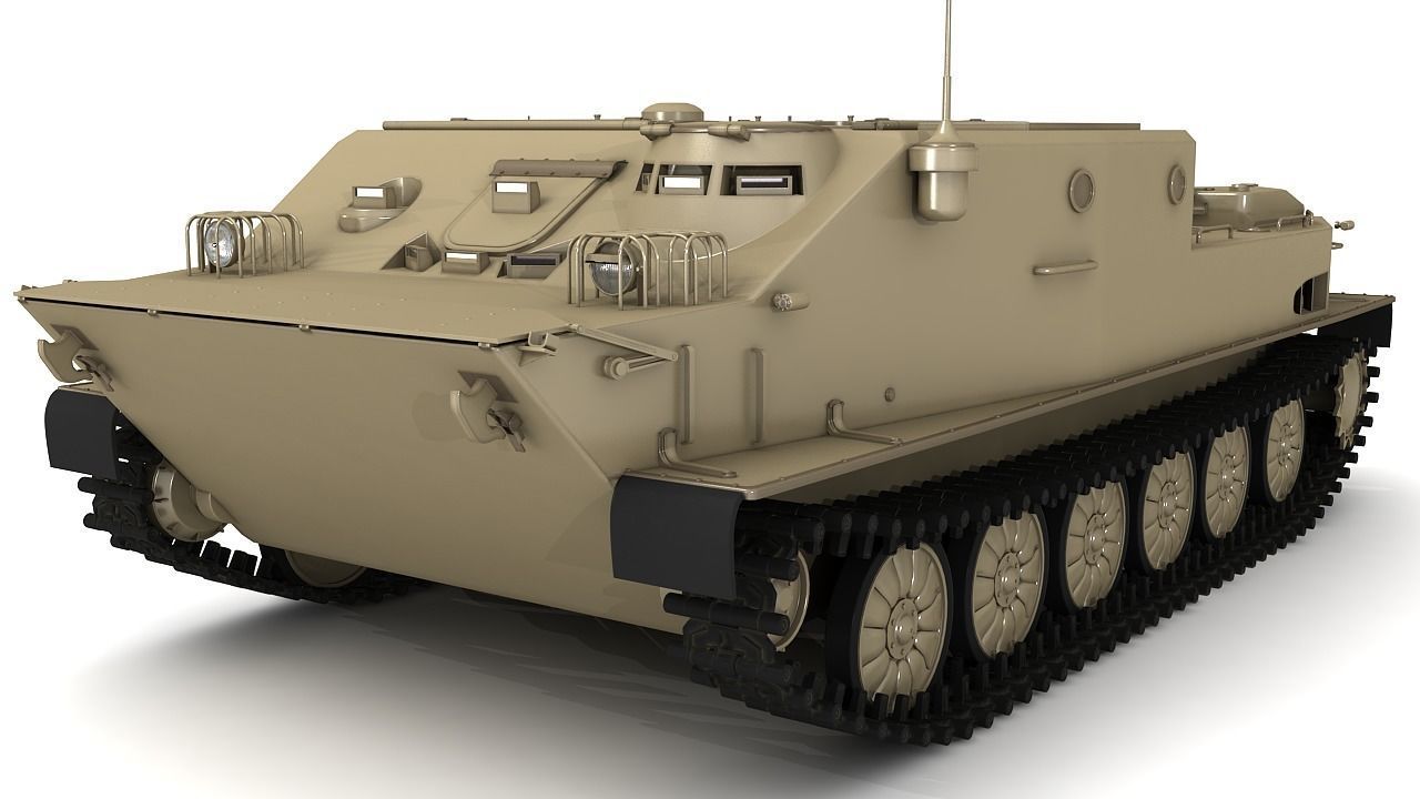 BTR-50 3D Model Collection camouflaged military vehicle 3D model_24