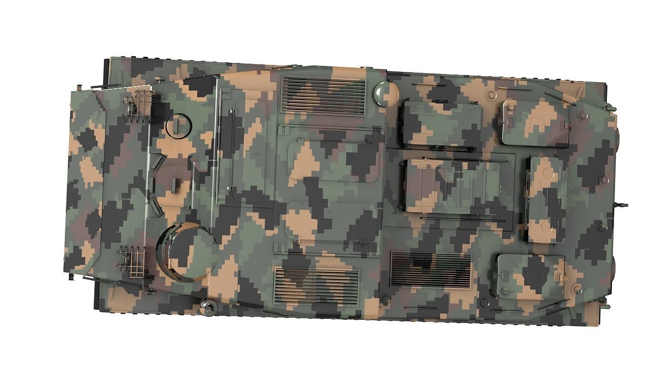 BTR-50 3D Model Collection camouflaged military vehicle 3D model_11