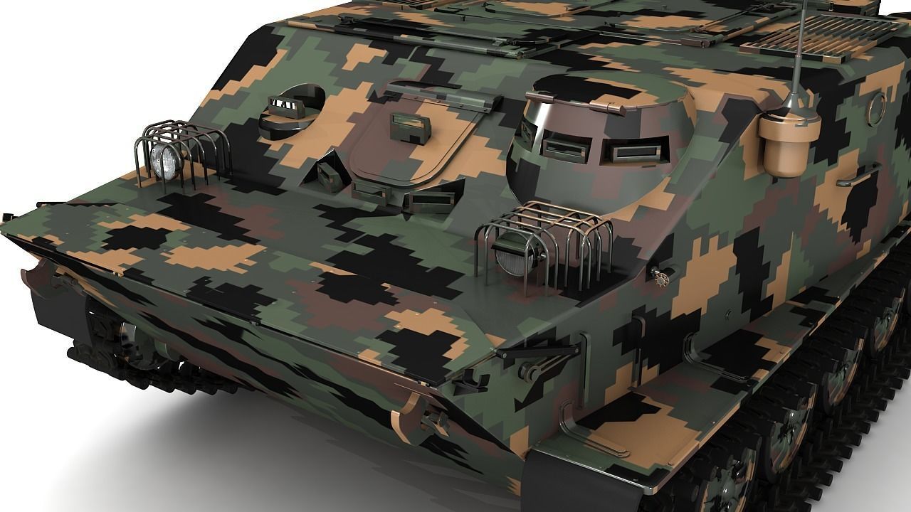 BTR-50 3D Model Collection camouflaged military vehicle 3D model_15