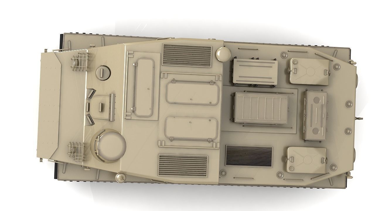 BTR-50 3D Model Collection camouflaged military vehicle 3D model_19