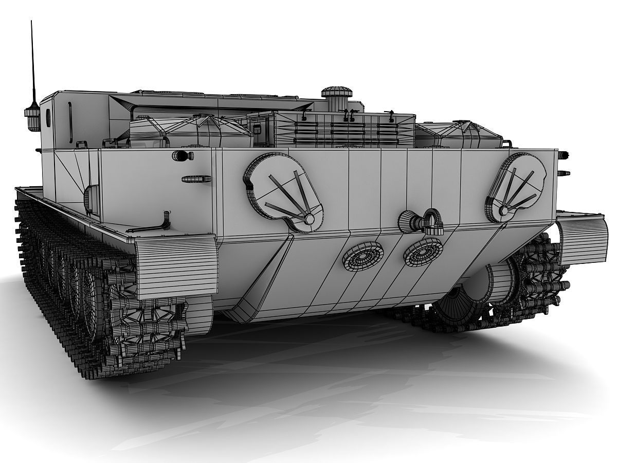 BTR-50 3D Model Collection camouflaged military vehicle 3D model_38