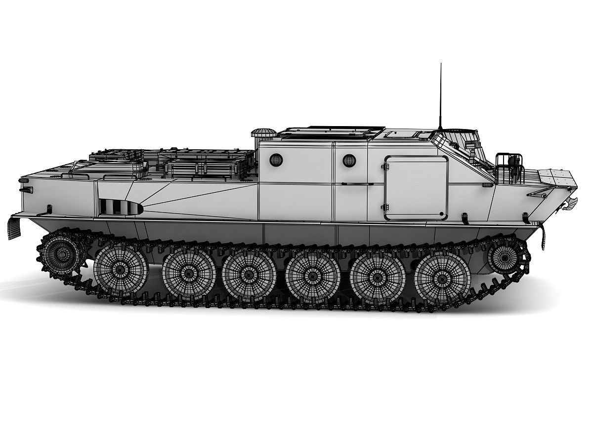 BTR-50 3D Model Collection camouflaged military vehicle 3D model_36