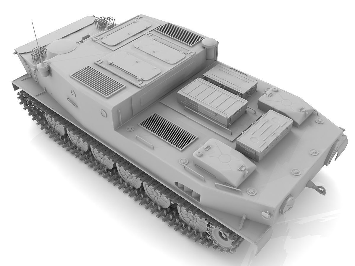 BTR-50 3D Model Collection camouflaged military vehicle 3D model_44