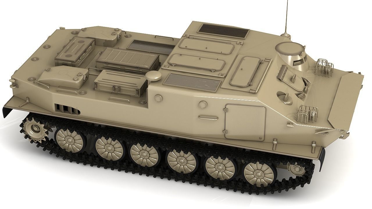 BTR-50 3D Model Collection camouflaged military vehicle 3D model_21