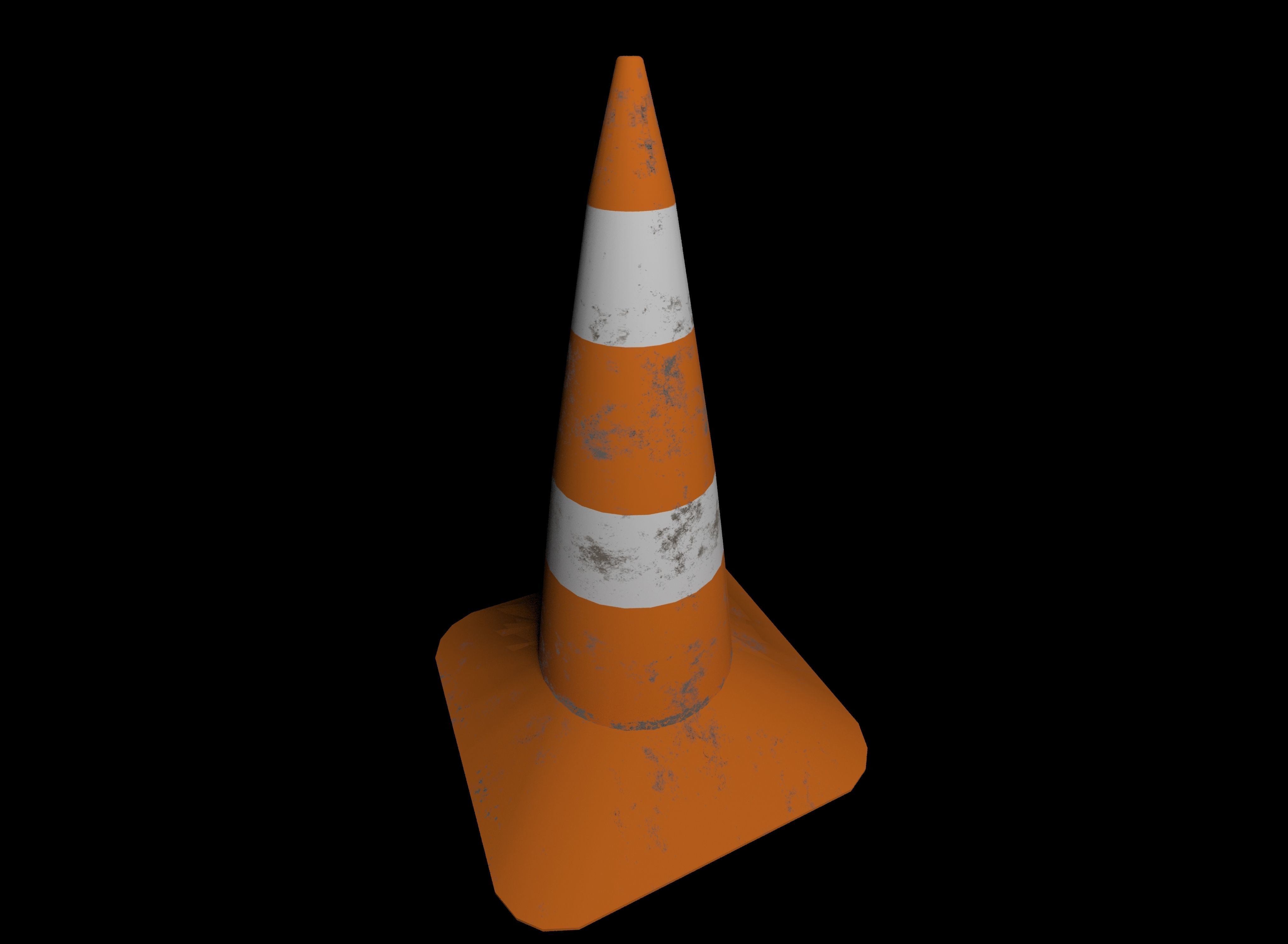 3D asset realtime Traffic cone CGTrader