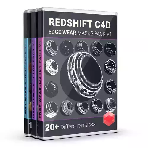 Procedural edge wear - masks and materials - RedShift