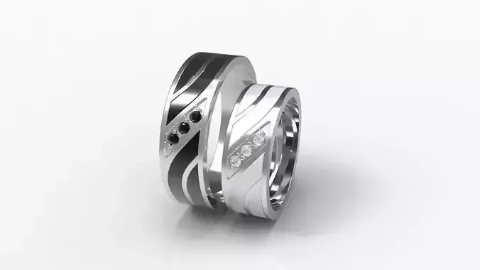 Weddind bands with enamel2