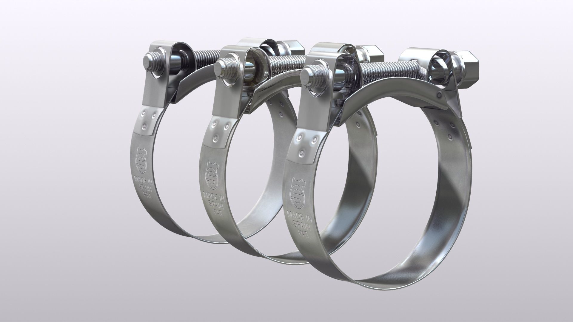 Hose clamp  3D model_2