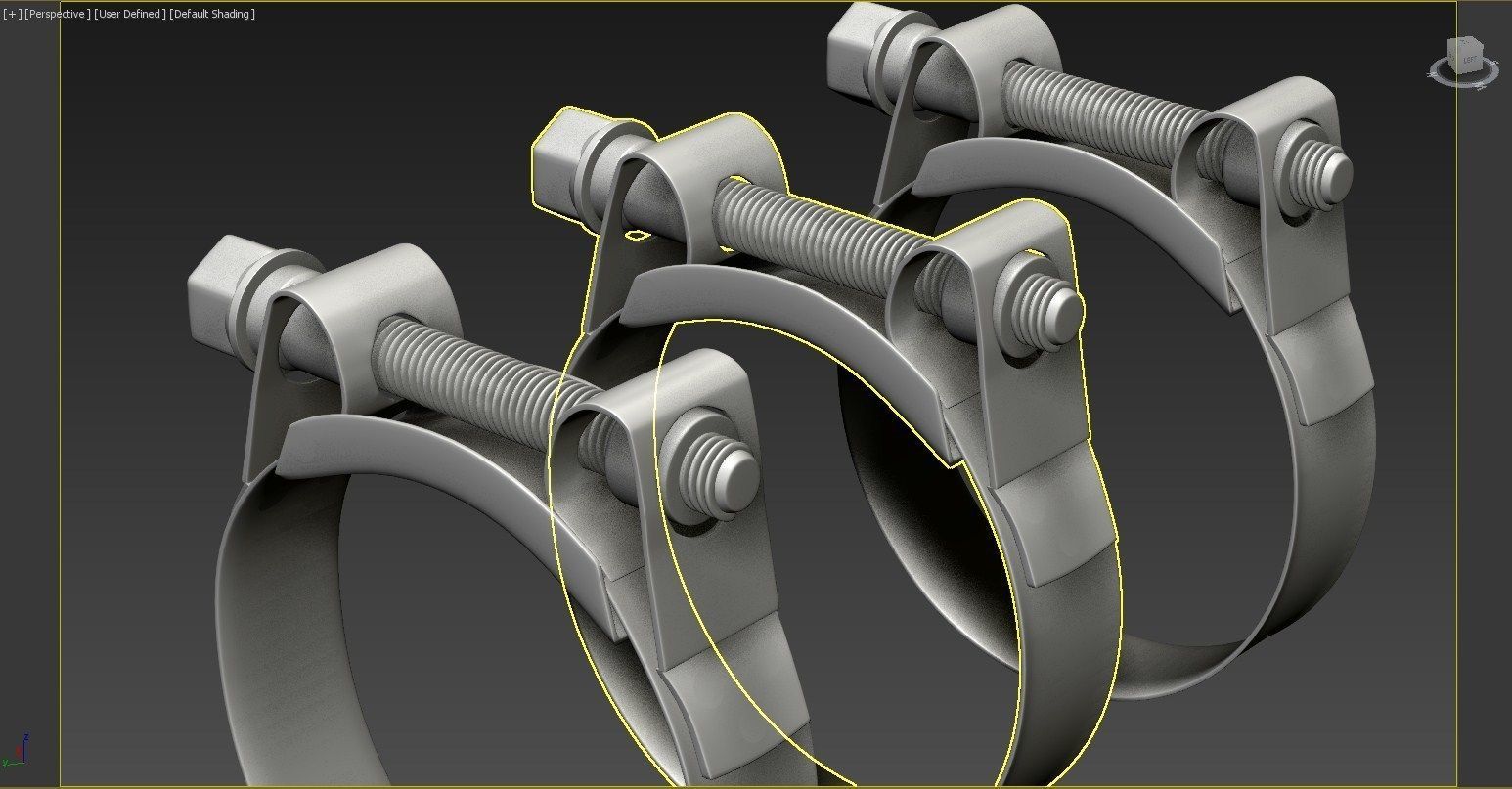 Hose clamp  3D model_3