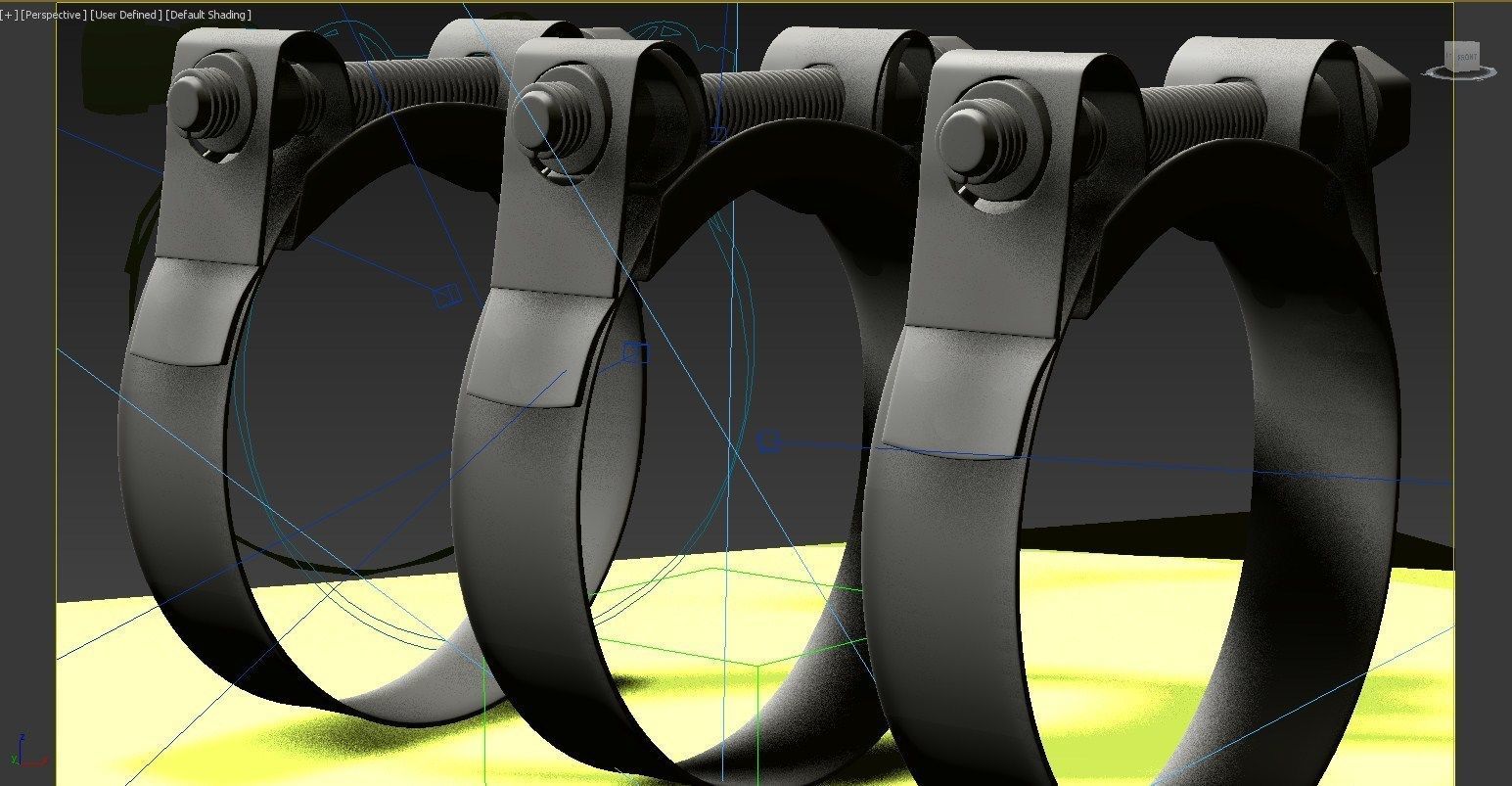 Hose clamp  3D model_4