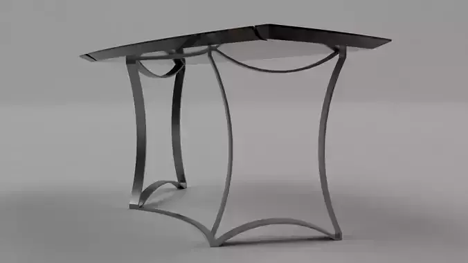 Designer table Naples Low-poly 3D model
