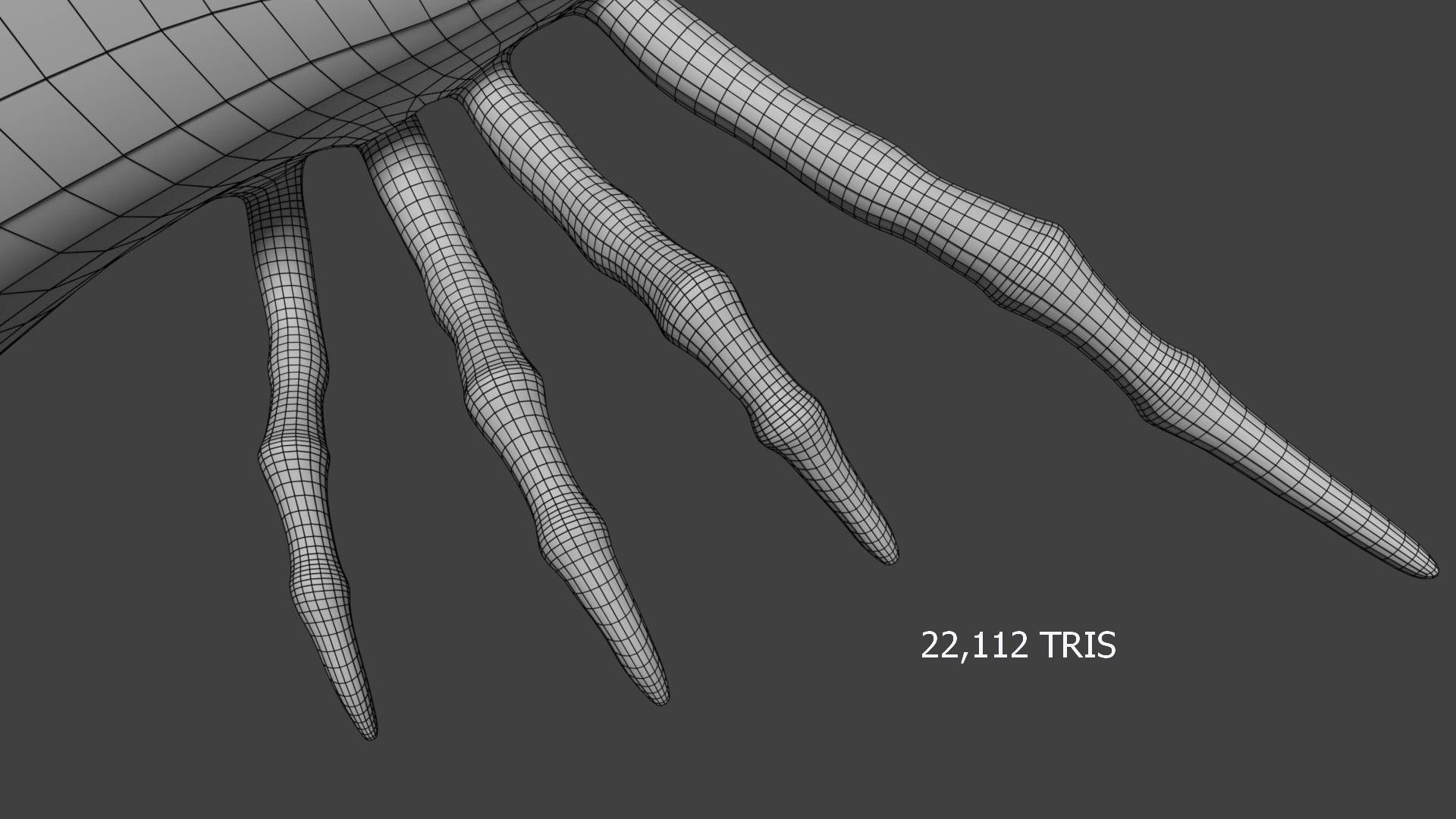 well fed tick Low-poly 3D model_12